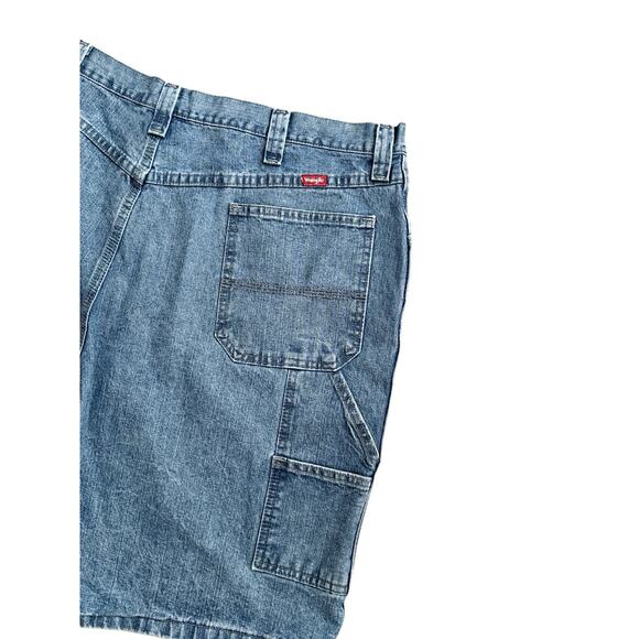 WRANGLER Mens Size 42 Utility 100% Cotton Denim Blue Jean Bermuda Shorts - Picture 4 of 7